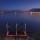 Image du lac d'Annecy et de la plage d'Albigny au crépuscule
