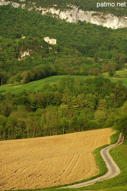 Photo d'un paysage  rural autour du chteau d'Arcine en Haute Savoie