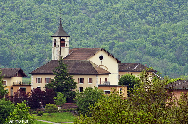Photo de l'glise de Sillingy et de son clocher en Haute Savoie