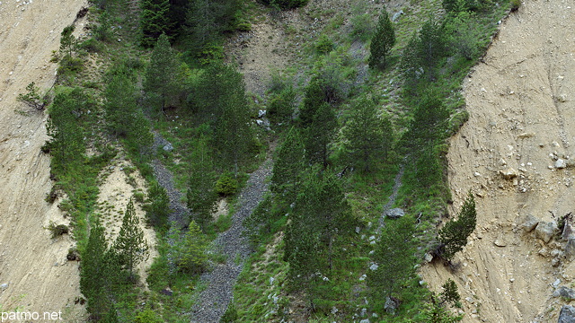 Image des pentes rodes de la moraine du Niaizet dans le Parc Naturel Rgional du Haut Jura