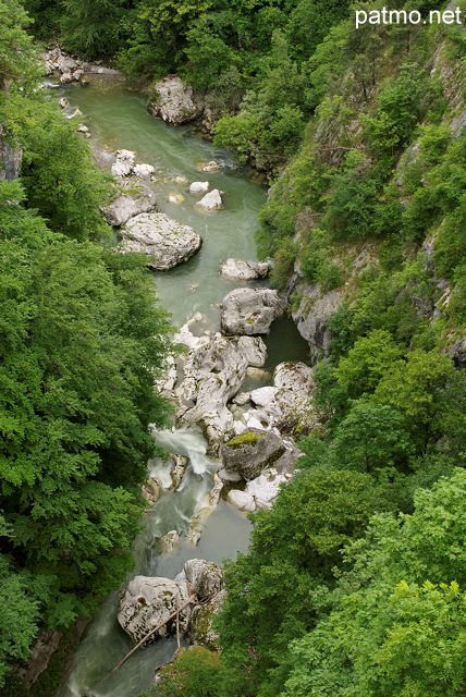 Image de la rivire du Chran sous le Pont de l'Abme en Haute Savoie