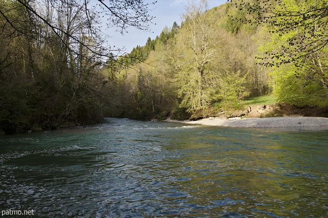 Image of the junction of Semine and Valserine river