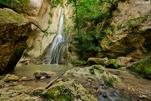 Photographie de la cascade de Barbennaz prs de Chaumont en Haute Savoie
