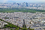 Photo de Paris, du Bois de Boulogne et de la Dfense vus depuis la tour Eiffel