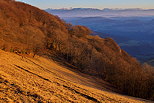 Photo d'un paysage de fin de journe sur la crte de la montagne du Vuache en Haute Savoie