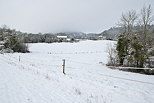 Photo d'un paysage rural sous la neige prs de Chaumont en Haute Savoie