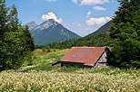 Photo d'un paysage rural de moyenne montagne au Col des Prs dans le Massif des Bauges