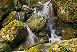 Image de petites cascades dans les rochers des ruisseaux de Saparelle en Haute Corse