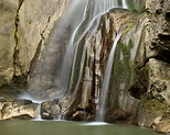 Photographie d'un dtail de la partie basse de la cascade de Barbennaz