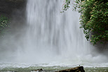 Photo de trombes d'eau aprs de gros orages sur la cascade de la Dorches