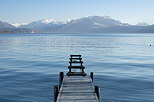 Photo d'un ponton sur le lac  Annecy le Vieux