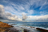 Photo HDR d'un ciel nuageux sur la mer Mditerrane