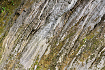 Photographie de strates rocheuses sur les berges de la rivire du Chran